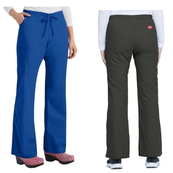 Dickies EDS Scrub Bottoms Pants Blue Nurse Doctor Hospital Medical Uniform New - Picture 1 of 13